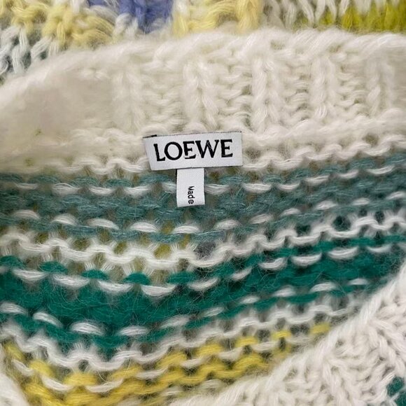 Anagram-Embroidered Stripe Mohair Sweater - Picture 10 of 11